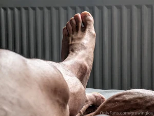 Laying in bed looking down at my ever growing legs talking about how part 1