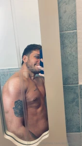 The moment before a shower