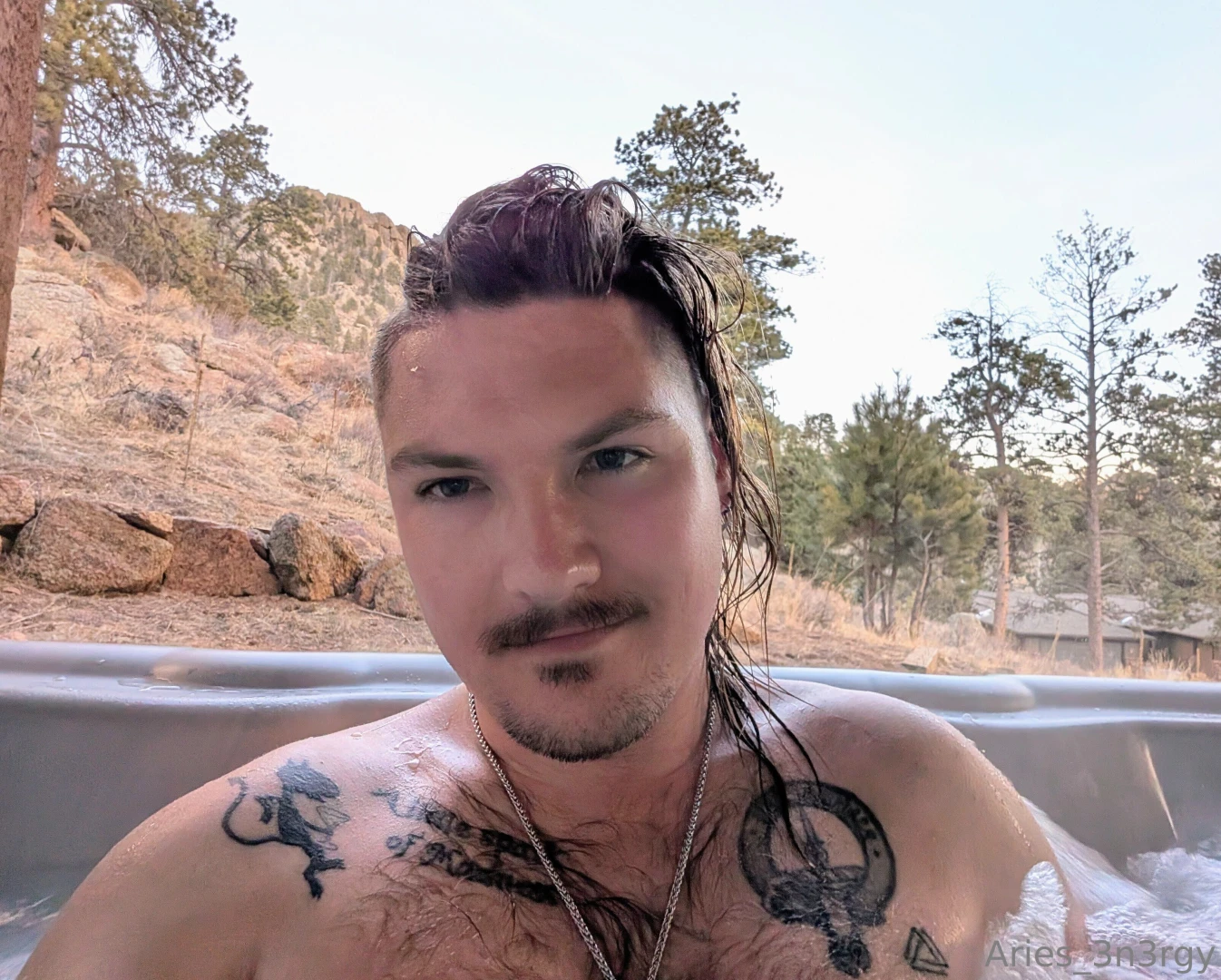 After a long day of hiking let s sit in the hot tub naked with some part 1 