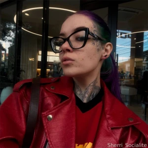 Finally it s the perfect weather for my favorite red leather jacket it part 1