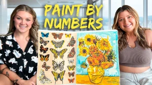 Paint by numbers with my bestie cozy girls night with my bestie allie