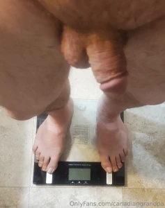 I was just weighing myself naked as one does and besides thinking damn