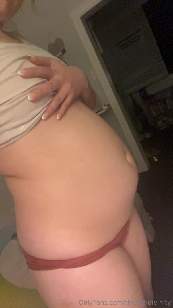 Before and after 20 pieces of sushi last night down into my gut i was part 8 