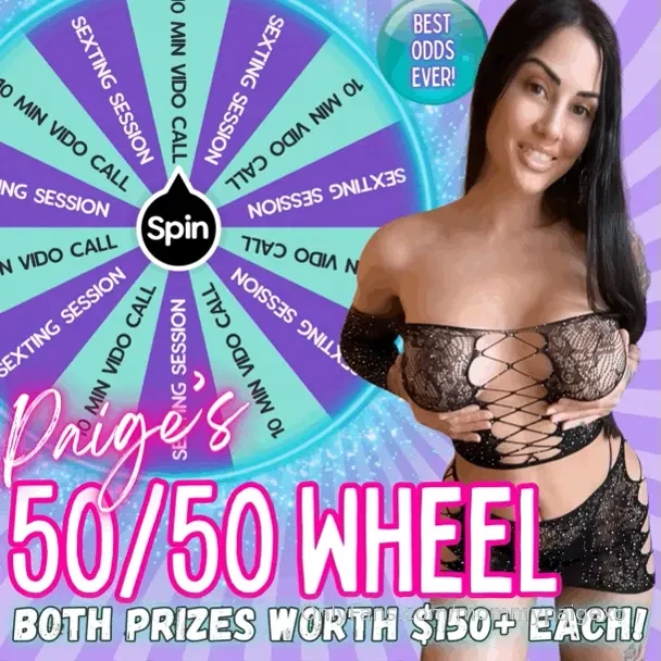 You have a 50 chance of winning a 10 minute video call or a sexting 