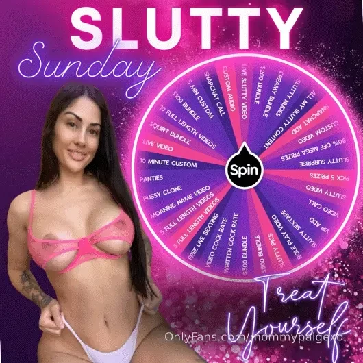 My exclusive sunday only spin the wheel you wished for a naughty slut 