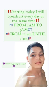 Starting today live streaming every night