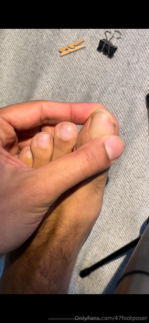 Playing with my toenails ouch i thought this would work 