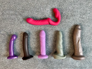 Getting ready to fuck his ass but not sure which cock