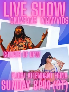 Live show tonight 8pm central dfwgoliath