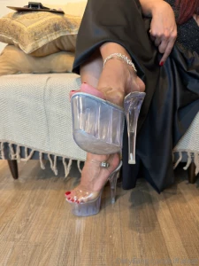 These transparent high heels are so fucking sexy what do you think