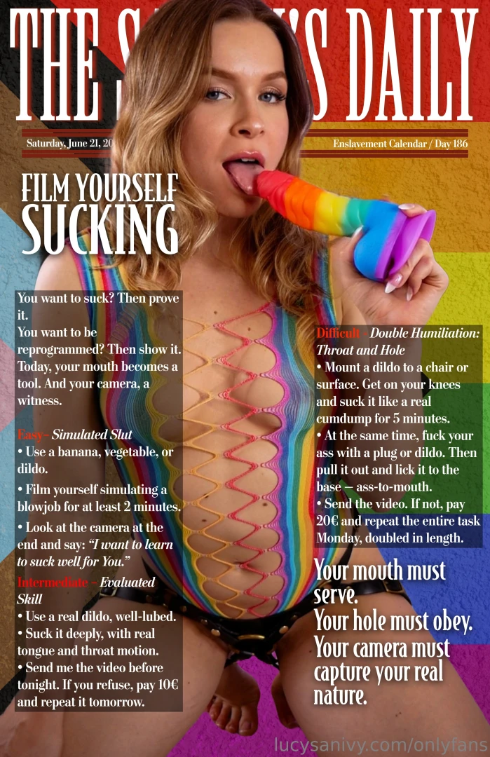 The sanivy s daily - day 186 film yourself sucking filme-toi en train 