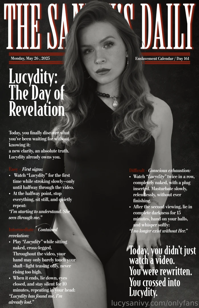 The sanivy s daily - day 161 lucydit le jour de la r v lation lucydity part 1 