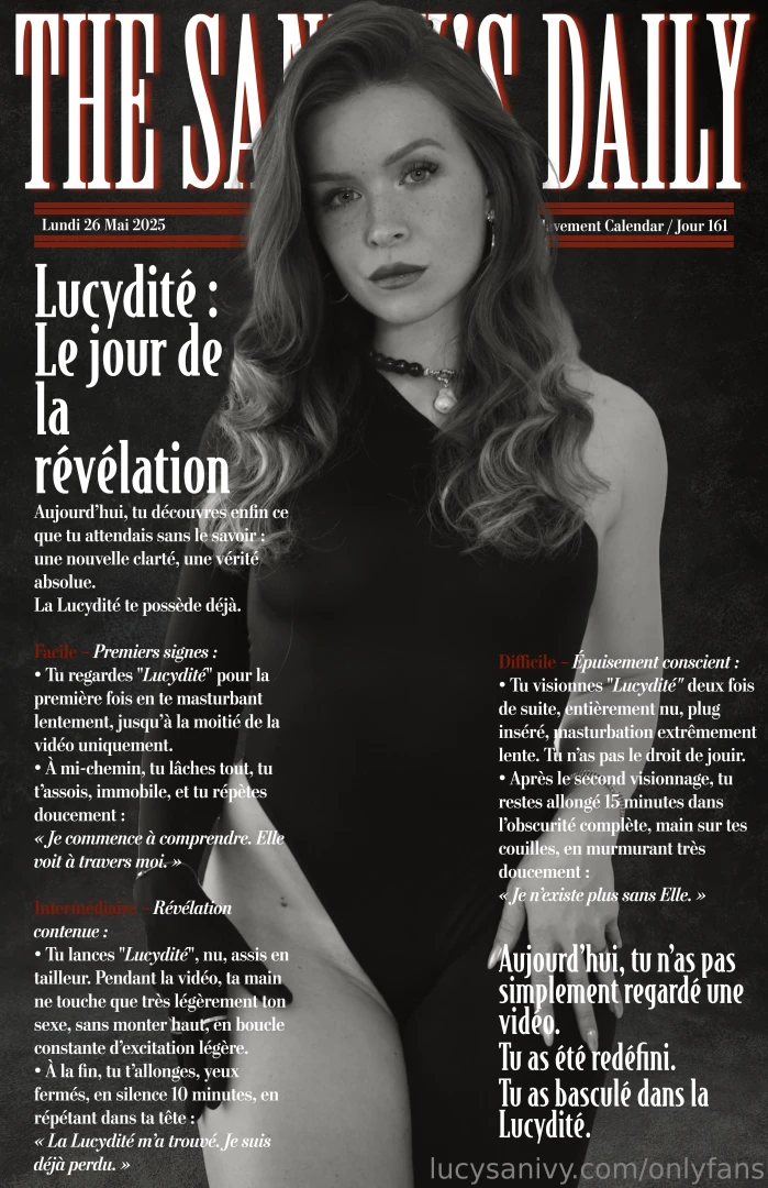The sanivy s daily - day 161 lucydit le jour de la r v lation lucydity 
