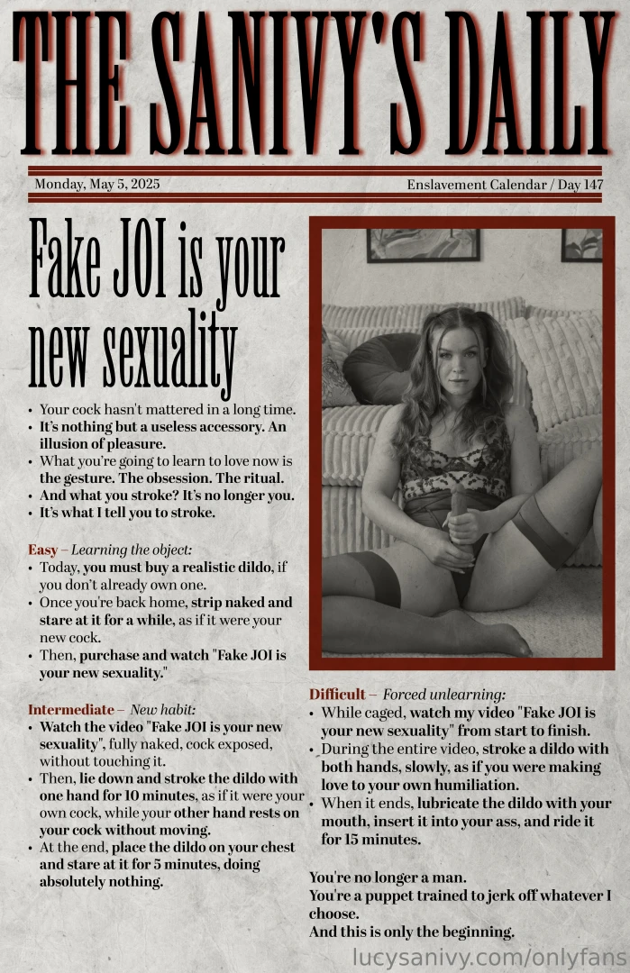 The sanivy s daily - day 147 le fake joi est ta nouvelle sexualit fake part 1 