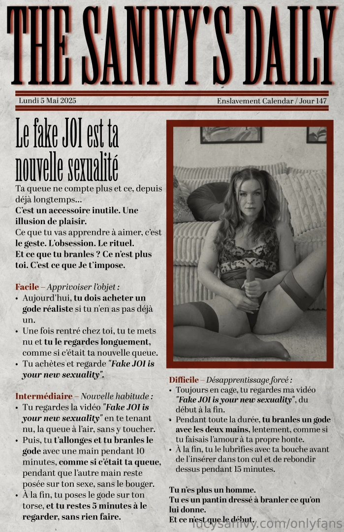 The sanivy s daily - day 147 le fake joi est ta nouvelle sexualit fake 