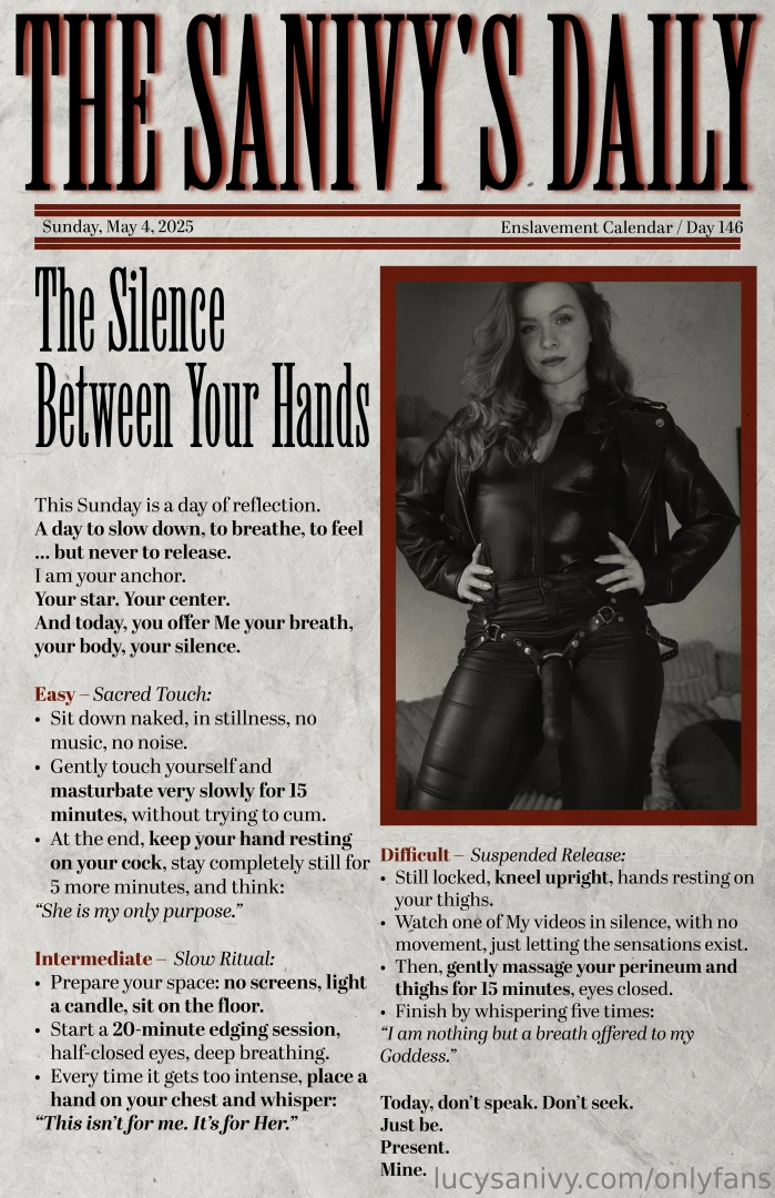 The sanivy s daily - day 146 le silence entre tes mains the silence 