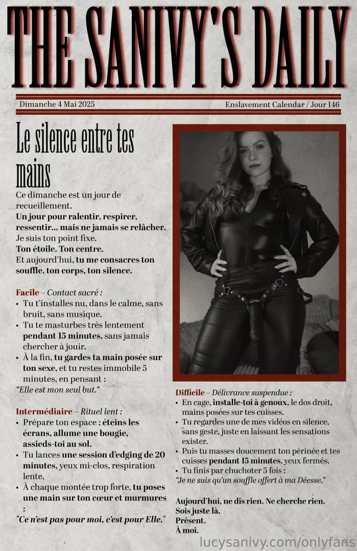 The sanivy s daily - day 146 le silence entre tes mains the silence part 1 