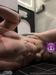 Laying on the bathroom floor tired after rugby practice