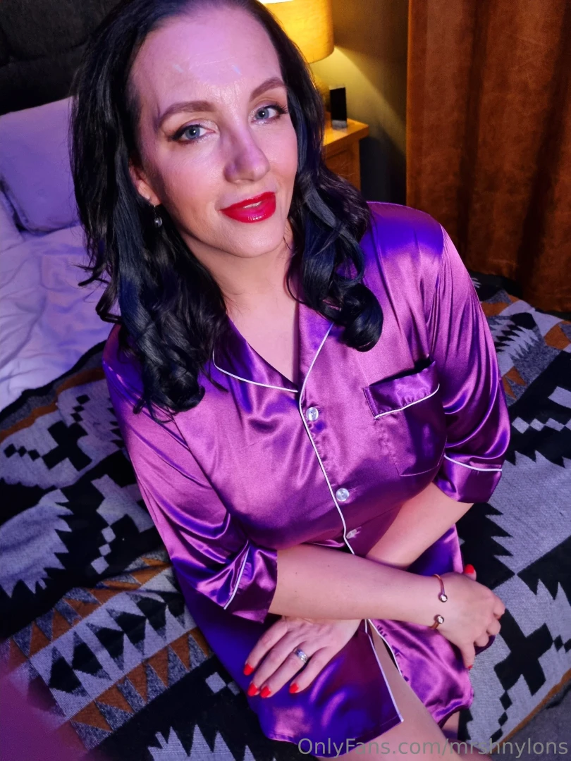 Wearing my gorgeous satin nightie goodnight part 3 