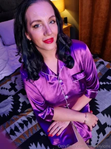 Wearing my gorgeous satin nightie goodnight part 3