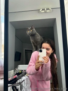 Me and my furry king are on the phone