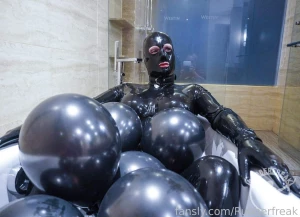 Why bathe in water when you can bathe in rubber latex rubberdoll part 7