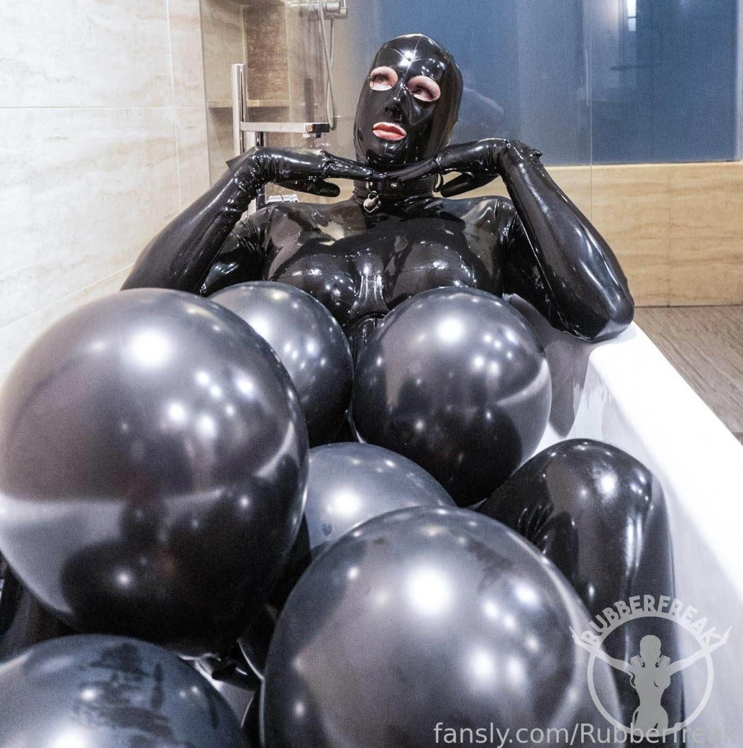 Why bathe in water when you can bathe in rubber latex rubberdoll part 4 