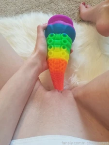 Do i slide the toy in fyp foryou foryoupage petite skinny dildo pussy