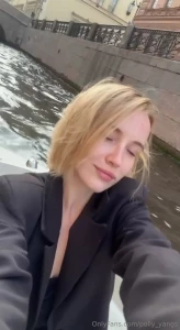 Gliding across the water as embankments bridges and facades drift by