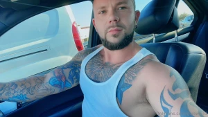 Dripping in sweat body flexed and muscles tight while i stroke wanna