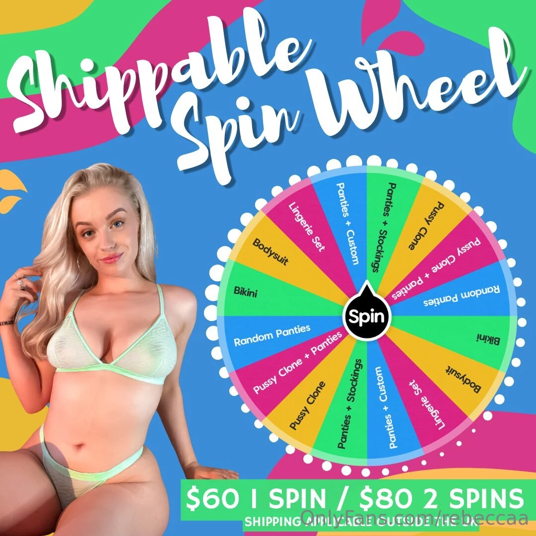 Shippable spin wheel 1 spin 60 2 spins 80 win my pussy clone panties 