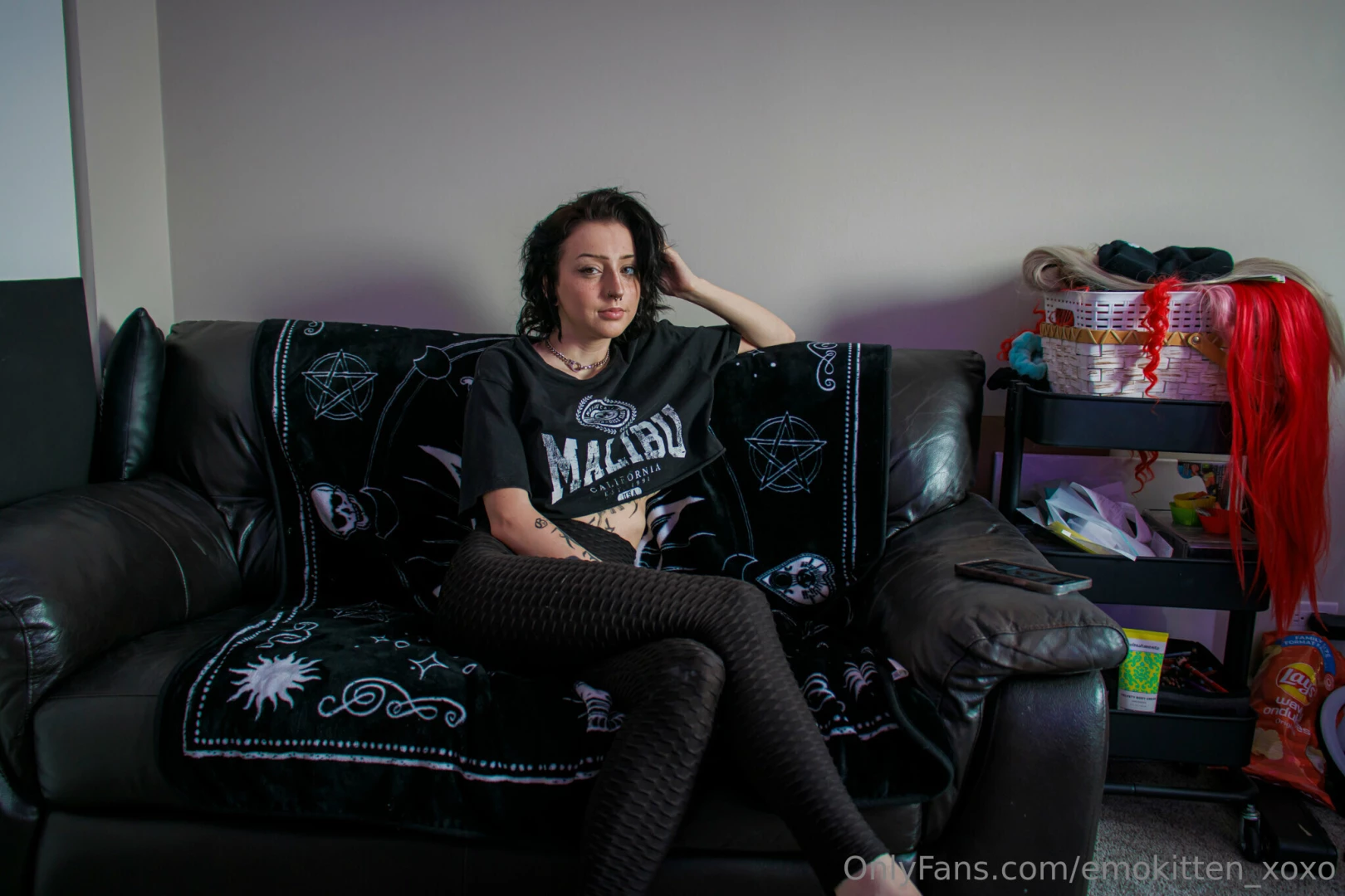 Staying in and ordering pizza 