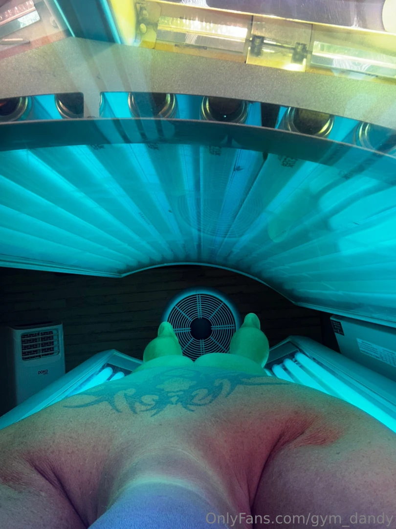 Come warm up with dandy in the tanning bed 