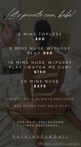 Come spend some quality time with your favorite doreign fuckdoll love