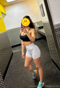 Gym time but i d rather do squats on a hard cock