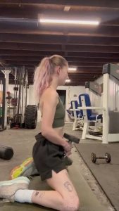 Part of my glute workout stay tuned for the home glute workout
