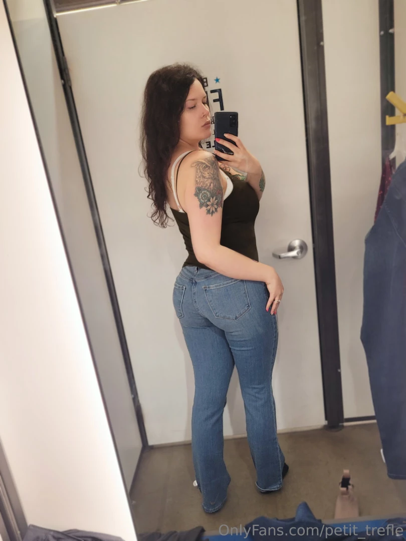 Trying on some new jeans 