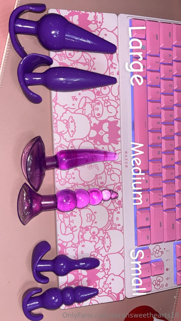 Buy one of my sexy butt plugs 45 for each of the two small ones 65 for 