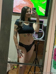 Smiling for you in one pic and showing off my curves in the other part 1