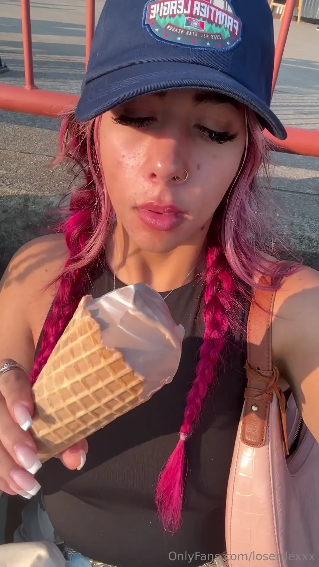 Just a girl and her ice cream 