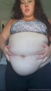 Getting my belly ready for you to do whatever don t mind my messy bed
