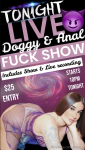 Tonight live doggy amp anal fuck show tip just 25 to be added to
