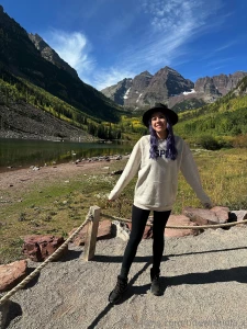 In the heart of aspen where the aspen trees begin to glow with yellow