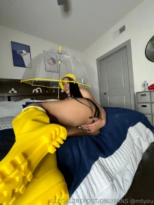 The only thing harder than this rubber my nipples in the rain