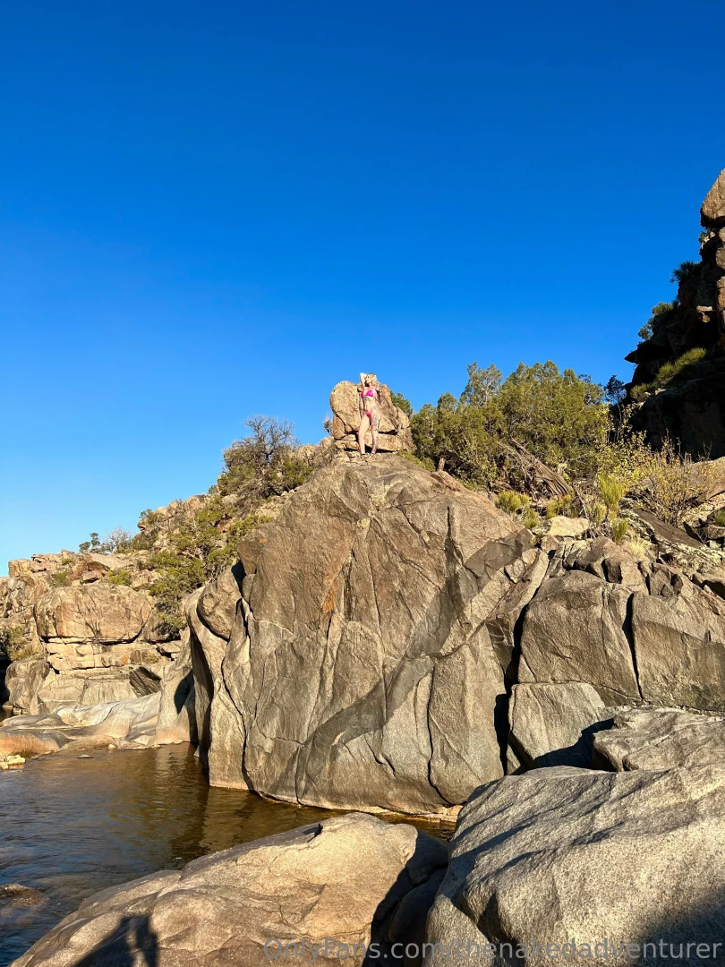 Nothing like rock scrambling in a g-string 