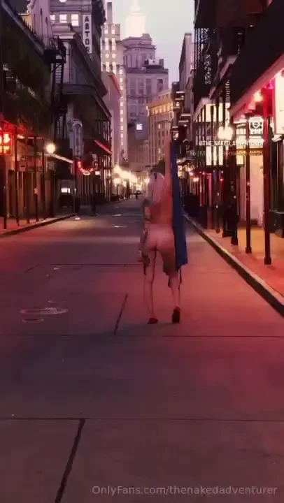 This is my favorite photo from covid naked on bourbon street not a 