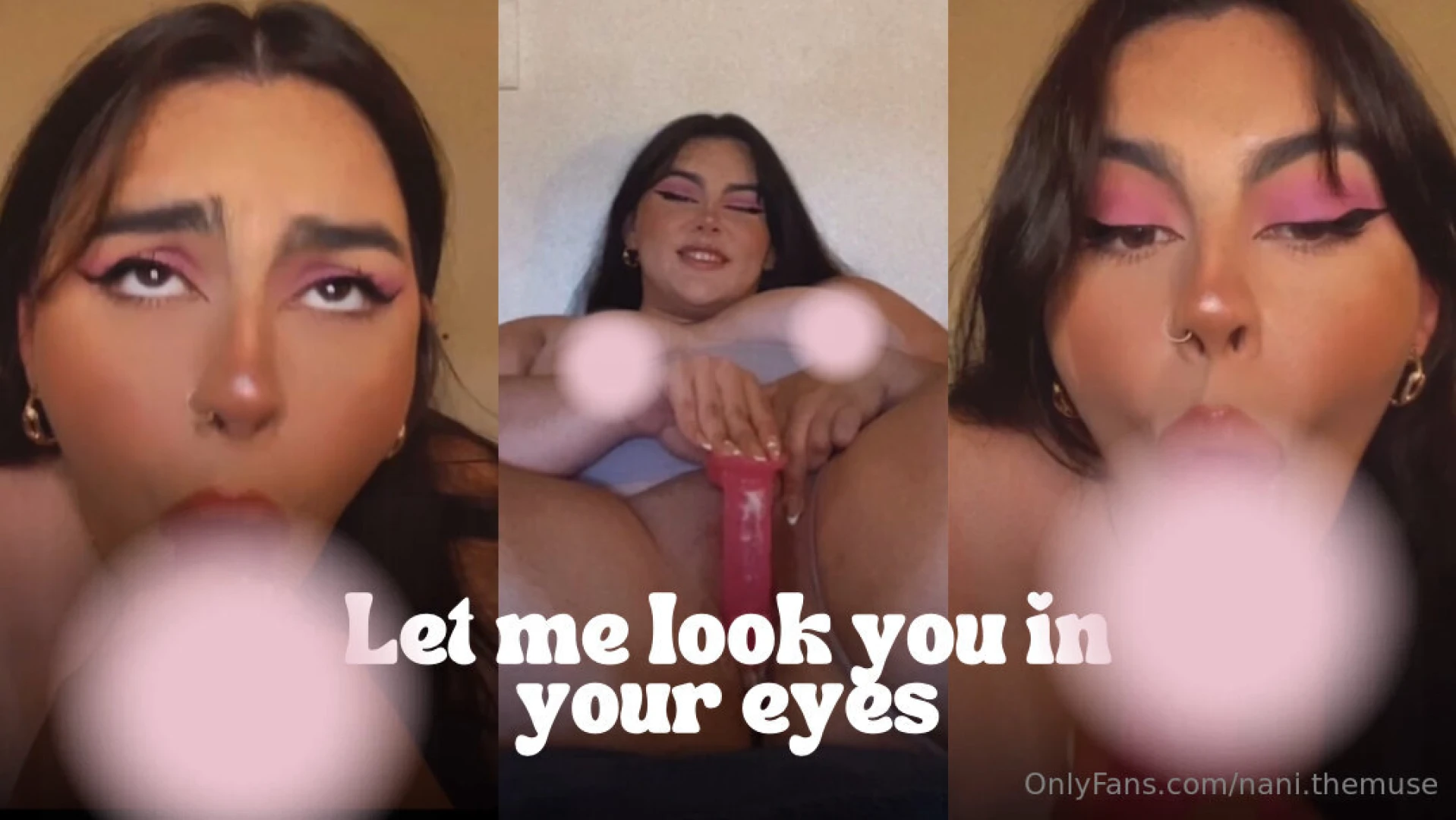 I want you to give me eye contact then let me ride you while i cream 