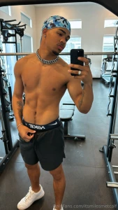 Post gym muscle worship session