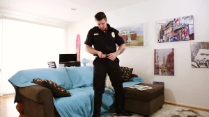 Freeze your under arrest check out this strip tease from officer kink