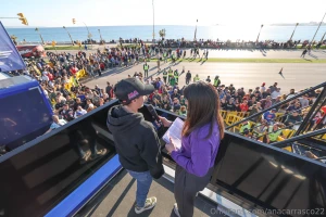 Some action today with all the fim world champions now all set and